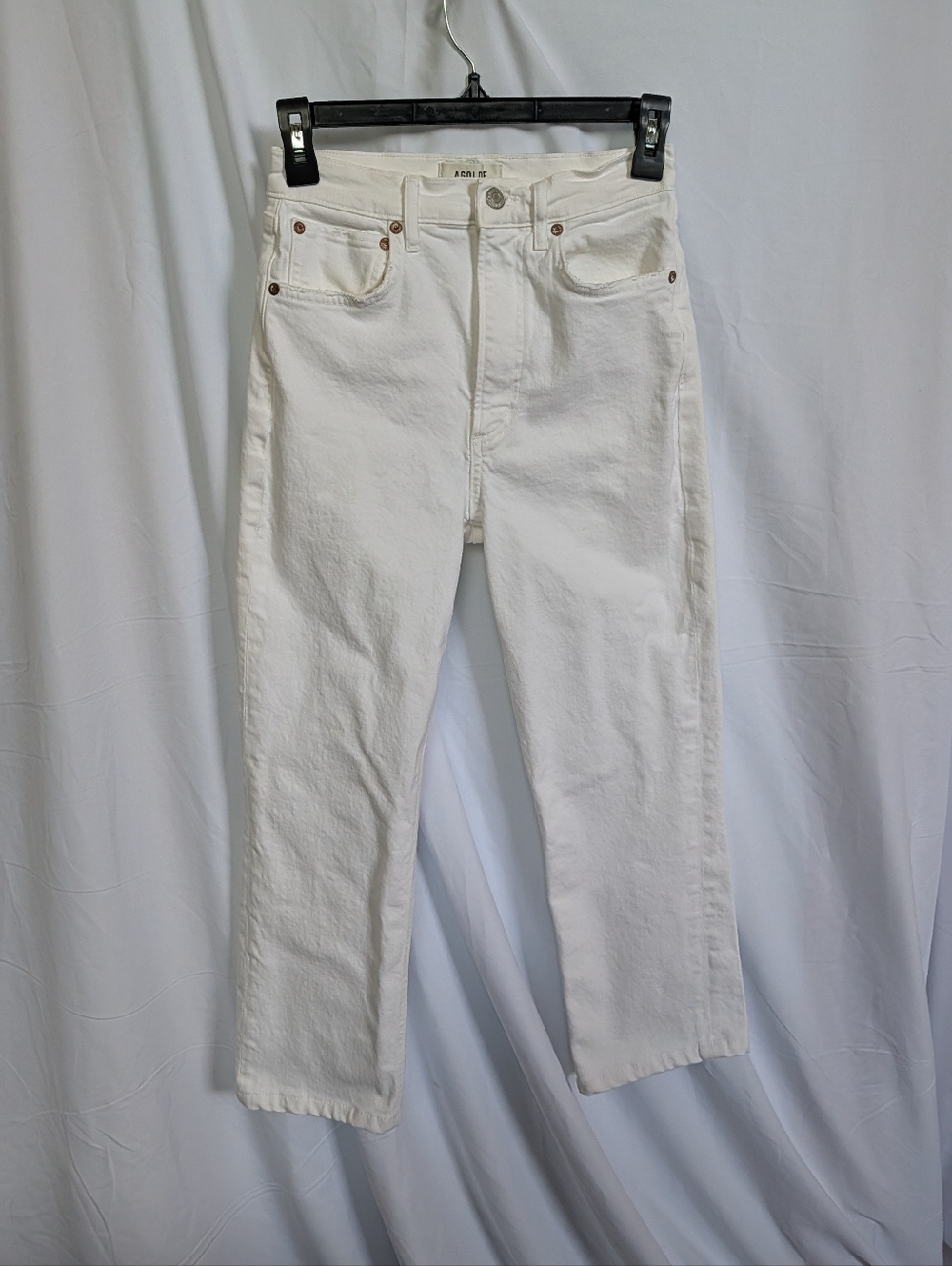 Agolde Off-White High-Rise Jeans